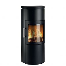 3520C - круглая печь в черном цвете, нержавеющая сталь
