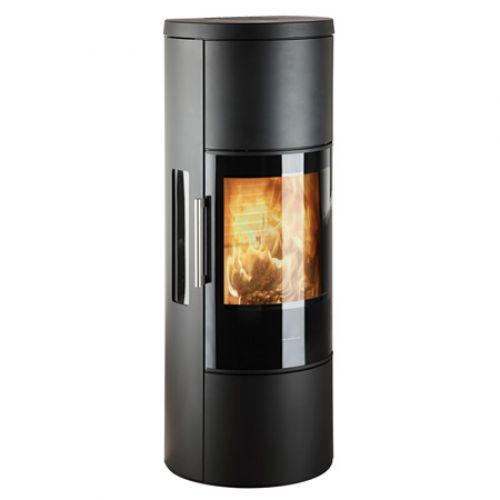 3650M - современная печь-камин с боковыми стеклами, черная